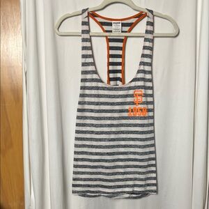 PINK Victoria's Secret x 5th & Ocean Striped Giants Tank Top Size Large
